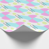 Abstract geometric shapes pastel add name photo ba geschenkpapier (Ecke)