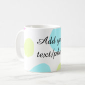 Abstract geometric shapes pastel add name photo ba kaffeetasse (Vorderseite Links)