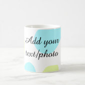 Abstract geometric shapes pastel add name photo ba kaffeetasse (Mittel)