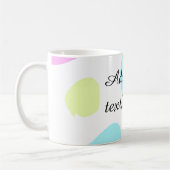 Abstract geometric shapes pastel add name photo ba kaffeetasse (Links)