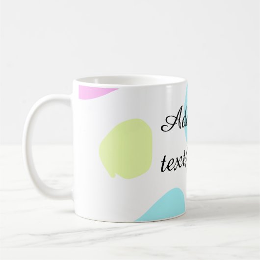 Abstract geometric shapes pastel add name photo ba kaffeetasse (Links)
