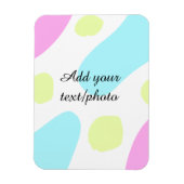 Abstract geometric shapes pastel add name photo ba magnet (Vertikal)