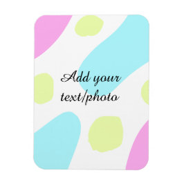Abstract geometric shapes pastel add name photo ba magnet