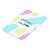 Abstract geometric shapes pastel add name photo ba magnet (Linke Seite)