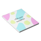Abstract geometric shapes pastel add name photo ba notizblock (angewinkelt)