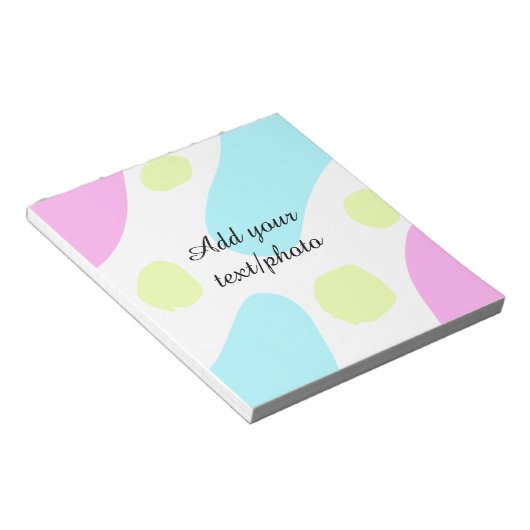 Abstract geometric shapes pastel add name photo ba notizblock (angewinkelt)