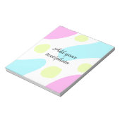Abstract geometric shapes pastel add name photo ba notizblock (Rotiert)