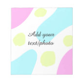 Abstract geometric shapes pastel add name photo ba notizblock (Vorderseite)