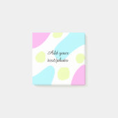 Abstract geometric shapes pastel add name photo ba post-it klebezettel (Vorderseite)