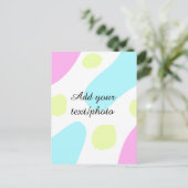 Abstract geometric shapes pastel add name photo ba postkarte (Stehend Vorderseite)