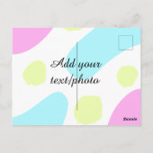 Abstract geometric shapes pastel add name photo ba postkarte (Rückseite)