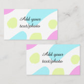 Abstract geometric shapes pastel add name photo ba visitenkarte (Vorne/Hinten)