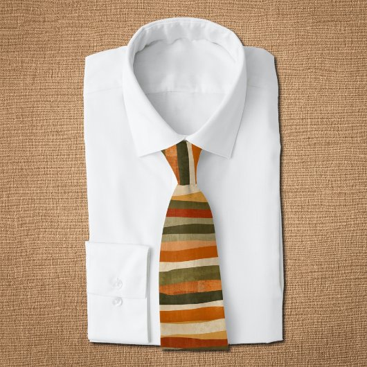 Abstract Geometric Stripes- autumn mood Krawatte