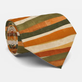Abstract Geometric Stripes- autumn mood Krawatte (Gerollt)