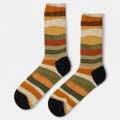 Abstract Geometric Stripes- autumn mood  Socken (Linkes Detail)
