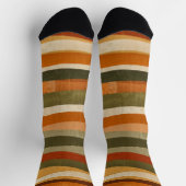 Abstract Geometric Stripes- autumn mood  Socken (Oben)