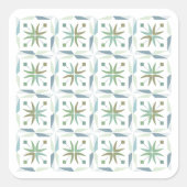 Abstract Geometric Tile Pattern Design Sticker (Vorderseite)