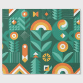 Abstract geometric vintage pattern in Scandinavian Geschenkpapier (Flach)
