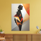 Abstract Geometric Woman - Modern Art Minimalist Leinwanddruck (Insitu (Wohnzimmer))