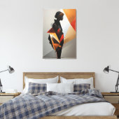 Abstract Geometric Woman - Modern Art Minimalist Leinwanddruck (Insitu (Schlafzimmer))
