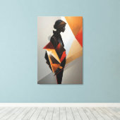 Abstract Geometric Woman - Modern Art Minimalist Leinwanddruck (Insitu (Holzboden))
