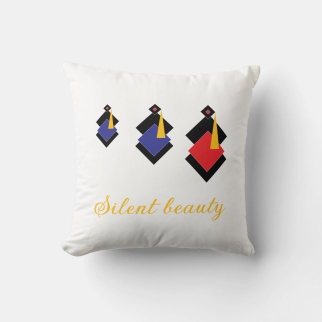 Abstract Geometric Women Throw Pillow – Modern Min Kissen (Vorderseite)