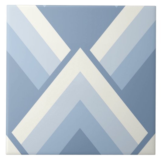Abstract geometrical, blue and off white 2 fliese (Vorderseite)