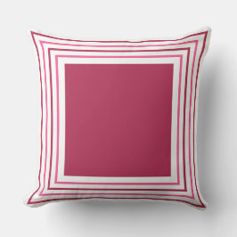 Abstract Geometrical Burgundy Red & Pink Kissen