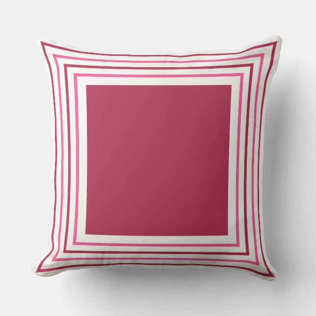 Abstract Geometrical Burgundy Red & Pink Kissen (Vorderseite)