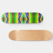 Abstract Geometrical Lime Green Triangle Eye Skateboard (Horizontal)