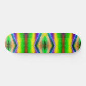 Abstract Geometrical Lime Green Triangle Eye Skateboard (Horizontal)