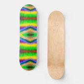 Abstract Geometrical Lime Green Triangle Eye Skateboard (Vorderseite)