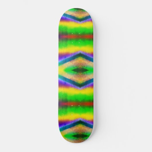 Abstract Geometrical Lime Green Triangle Eye Skateboard (Vorderseite)