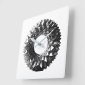 abstract geometrical wreath quadratische wanduhr (Winkel)