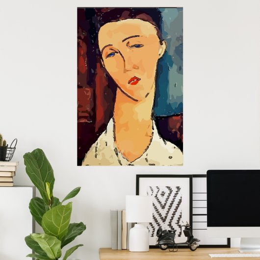 Abstract Girl Face, add or edit text Poster (Heimbüro)