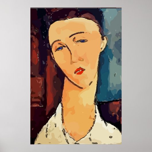 Abstract Girl Face, add or edit text Poster (Vorne)