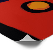 Abstract Girl on Cell Phone Poster (Ecke)