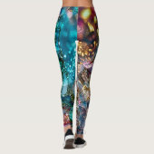 Abstract Glitter and Marble Pink and Blue Leggings (Rückseite)