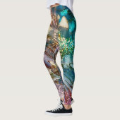 Abstract Glitter and Marble Pink and Blue Leggings (Links)