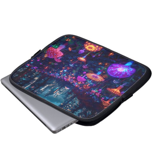 Abstract Glowfall Grove 10' Laptopschutzhülle (Vorne Knopf)