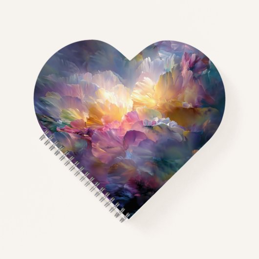 Abstract glowing pastel floral composition notizblock (Vorderseite)