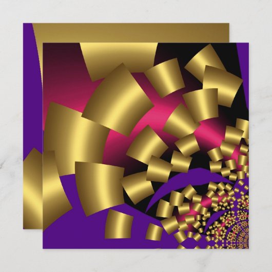 Abstract-Gold-Confetti-Einladung Einladung (Vorne/Hinten)