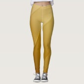Abstract Gold Diagonal Layers Luxury Art Leggings (Vorderseite)
