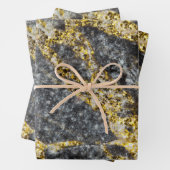 Abstract gold sparkles rocky texture geschenkpapier set (Beispiel)
