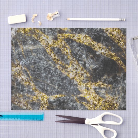 Abstract gold sparkles rocky texture seidenpapier (Handwerk)