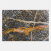 Abstract gold white lines rock texture geschenkpapier set (Vorderseite 2)