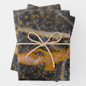 Abstract gold white lines rock texture geschenkpapier set (Beispiel)