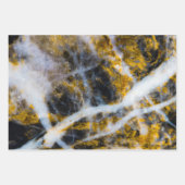 Abstract gold white lines rocky texture geschenkpapier set (Vorderseite 3)