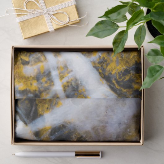 Abstract gold white lines rocky texture seidenpapier (Geschenk)