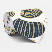 Abstract golden and blue foliage krawatte (Gerollt)